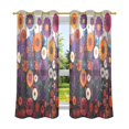 thumbnail image 6 of Yayeee Window Curtains Set of 2 for Living Room Light Filtering 63"x42", Purple Flowers, 6 of 7