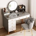 thumbnail image 3 of Storage Chair Dressing Table Lacquer Organizer Toilet Dressing Table Vanity Sofas Living Room Meuble De Chambre Home Furniture My Lux Decor Round, 3 of 28
