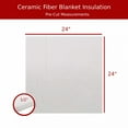 thumbnail image 3 of 24"x24"x1" Pre-Cut Ceramic Fiber Blanket Insulation 8lb 2300F Sterling Seal and Supply (2 each), 3 of 6