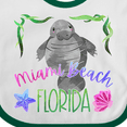 thumbnail image 4 of Inktastic Miami Beach Florida Cute Swimming Manatee Boys or Girls Baby Bib, 4 of 4