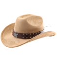 thumbnail image 3 of Western Cowboy Hat With Curved Brim For Outdoor Travel And Riding Adventures In Country Style, 3 of 3