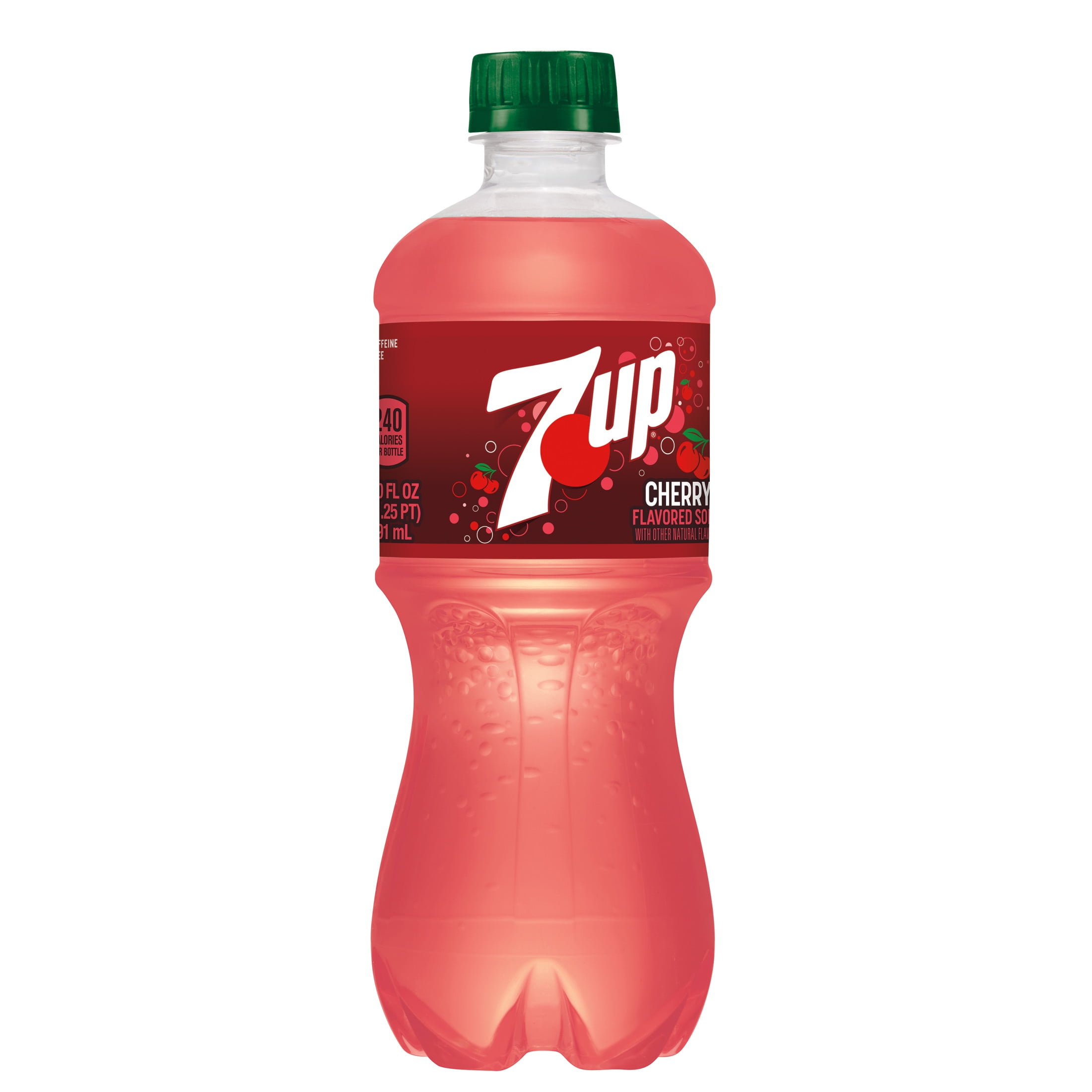7UP Caffeine Free Cherry Soda Pop, 20 fl oz, Bottle