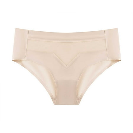 Bigersell Underwear Women Seamless Clearance Bikini Panties Women Boyshort Thongs Panty Style P-96 Cotton Boyshort Panties G String Thong Briefs Mid Waist Women Cheeky Panties Khaki L