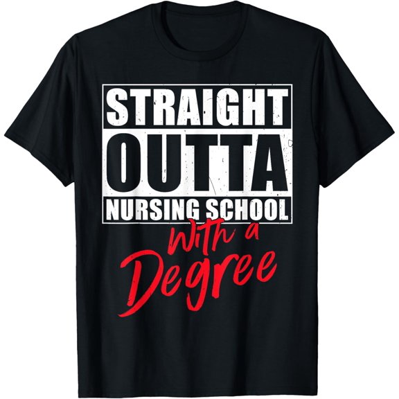 Premium Daily Comfort - Straight Outta Nursing School Nurse Graduation T-Shirt