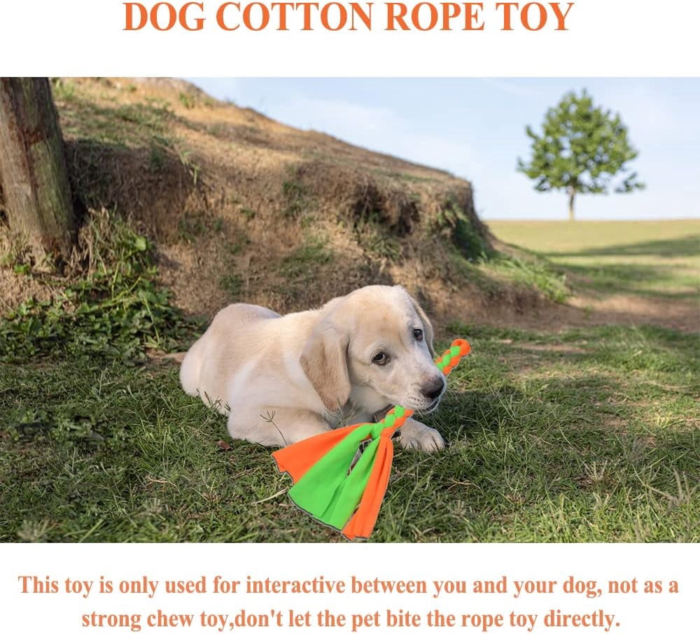 3 Pack Dog Rope Toys Dog Flirt Pole Replacement Toys Pet Interactive Cotton Chew Toys Chase and Tug for Small Medium Dogs Puppies Breed Chewers …