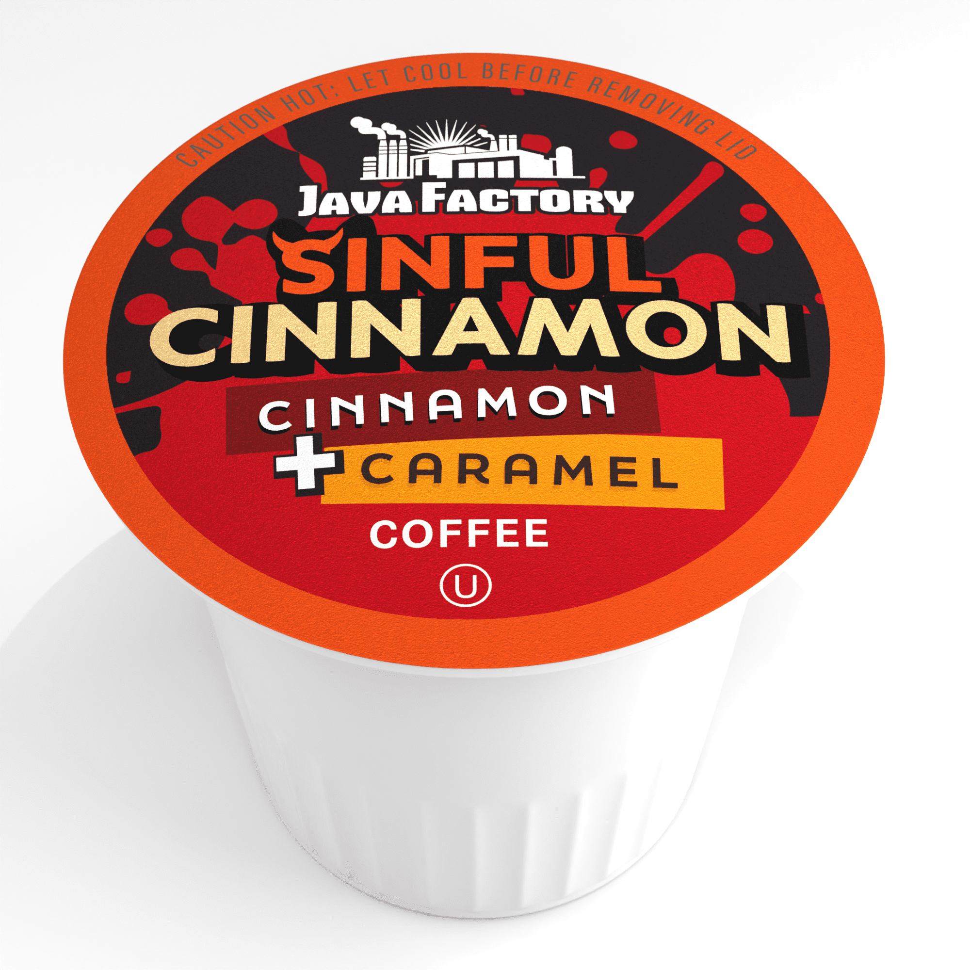 Java Factory Flavored Coffee Pods, Compatible with Keurig Brewers, Sinful Cinnamon 40-Pack