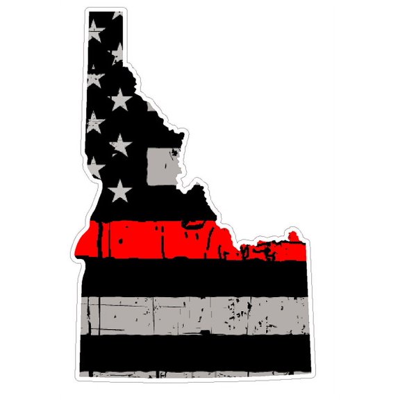 Idaho State (C13) Thin Red Line Vinyl Decal Sticker Car/Truck Laptop/Netbook Window