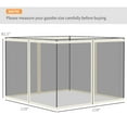 thumbnail image 3 of Outsunny 10' x 10' Gazebo Replacement Mosquito Netting, White, 3 of 10
