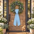 White Blue Striped Wreath Sash for Front Door, Simple Stripes ...
