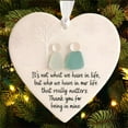 thumbnail image 4 of Heart-Shaped Sea Glass Friendship Decor - Handmade Keepsake Ornament, Christmas Tree Hanging Decoration for Friends, Sisters & Loved Ones (Comes with Box), 4 of 7