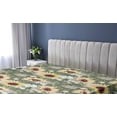 thumbnail image 5 of Ambesonne Sunflowers Fitted Sheet, Nostalgic Floral Summer, Twin Size, Pastel Yellow Dark Rust, 5 of 5