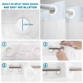 thumbnail image 4 of No Hook Shower Curtain, Blue Blooms Floral Shower Curtains for Bathroom with See Through Top Window, Spring Flowers Botanical Blue Ombre Waterproof & Washable Bath Curtain 60"x72", 4 of 9