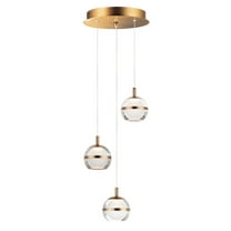 -18W 3 Led Pendant-11.75 Inches Wide By 5.5 Inches High-Natural Aged Brass Finish Et2 Lighting E24593-93Nab