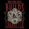 thumbnail image 2 of Men's Dungeons & Dragons Rolling Dice Builds Character  Graphic Tee Black 3X Big Tall, 2 of 4