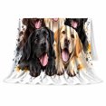 thumbnail image 2 of Playful Labrador Retriever Group Portrait, Playful Pet Portrait Pattern, Warm Flannel Blanket for Living Room and Bedroom, Dog Lovers person's Day Gift, Pet Lover Home Decor, 2 of 9