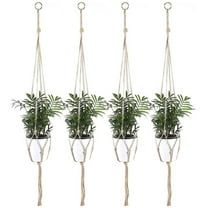 4 Pack 35 Inches Large Macrame Plant Hanger Rope to Hang Flower Pot Plant Holder for Indoor Outdoor Decorations, 4 Legs