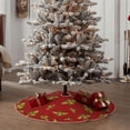 thumbnail image 4 of Bingfone Christmas Tree Skirt Mat Christmas Decoration Interior 48" -Hohey Bee Golden, 4 of 6