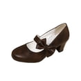 thumbnail image 3 of YOUYEDIAN Mary Jane Shoes Women Fashion Mid Block Heel Bowtie Deco Versatile Pointed Toe Comfy Shoes Casual Outdoor Slip On Walking Dress Shoes, 3 of 5