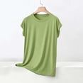 thumbnail image 5 of Bxsruta Womens Pajama Set Crew Neck Short Sleeve Sleepwear Casual Loungewear Shorts Outfit, 5 of 5