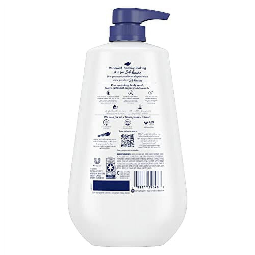 Dove Body Wash with Pump Deep Moisture 3 Count For Dry Skin Moisturizing Skin Cleanser with 24hr Renewing MicroMoisture Nourishes The Driest Skin 30.6 oz
