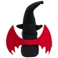 thumbnail image 7 of Northlight Bat Girl Gnome with Pigtails and Wings Halloween Figure - 17" - Black and Red, 7 of 7