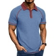 thumbnail image 2 of yillto Men Big and Tall Tshirts Collared Button down Short Sleeve Golf Shirt Causal Business Tops, 2 of 7