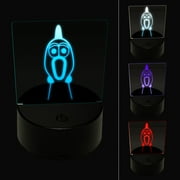 Screaming Rubber Chicken Head LED Night Light Sign 3D Illusion Desk Nightstand Lamp