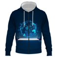 thumbnail image 1 of Sudadera unisex con capucha y cremallera con estampado 3D para hombre y mujer, jersey de invierno de gran tamaño, ropa de calle, nueva, 1 of 6