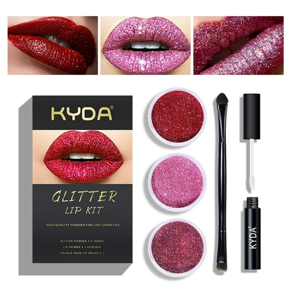 Kit de labios con purpurina KYDA Diamond Metllic High Pigmented Set A