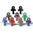 thumbnail image 5 of Mini Natural Crystal Ankh Carved Quartz Cross Pendant Egyptian Life Symbol DIY, 5 of 9