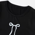 thumbnail image 5 of SONXAHE Dress for Toddler Girl Short Sleeve Round Neck Pleated Dresses Solid Summer Soft Leisure Swing Dress Black, 5 of 8