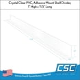 thumbnail image 2 of Clip Strip Shelf Dividers 50 Pack Clear PVC 1" x 11-9/16" Adhesive SD-1512-50, 2 of 4
