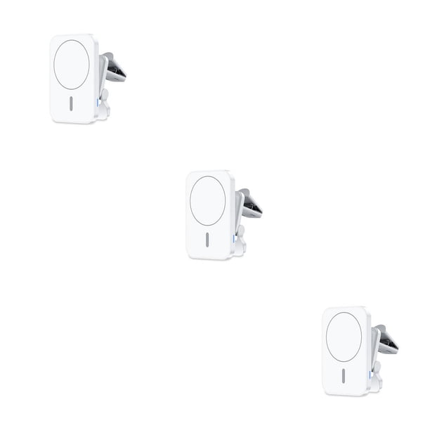Seitruly Car Type-c inalámbrico Air Vent Mount Holder Teléfono Soporte de carga rápida PC Reemplazo de plástico para 12/13 Blanco 3piezas