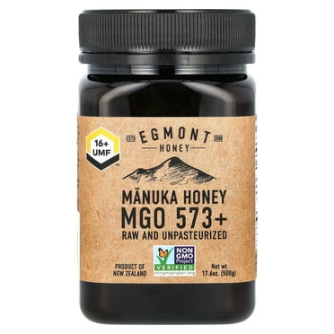 Egmont Honey Manuka Honey, Raw And Unpasteurized, UMF 16 , MGO 573 , 17.6 oz (500 g)