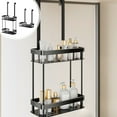 thumbnail image 6 of Werulen Under $5 ! Hanging Shower Caddy Over The Door, Stainless Steel Bathroom Shelf Organizer, Wall Rack with Hooks, Towels Shampoo Organizer for Dorm, Toilet, Bath and Kitchen, 6 of 9