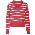 thumbnail image 6 of Mrat Ladies Sweaters Women's Spring Sweater Cardigan V-Neck Long Sleeve Plus Oversize Women's Cardigan Knitted Outer Ladies Sweaters S-328 Red-A 3XL, 6 of 6