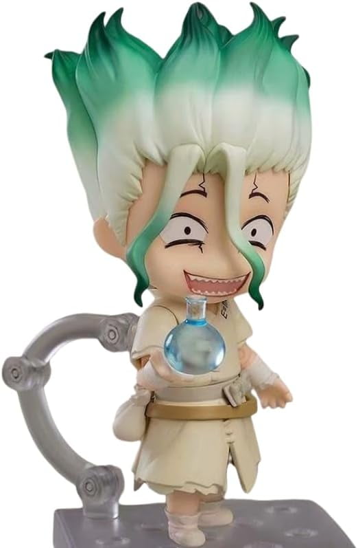 New Ishigami Figure, Fighting Q Version Ishigami Senkuu Movable Action Figure 10cm/3.9inch PVC Character Statue Collection for Anime Fans Gift