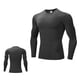 thumbnail image 2 of Blusas y camisas de manga larga con cuello redondo para hombre, estilo casual, de color liso, para correr, fitness, secado rápido, de poliéster., 2 of 8