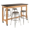 thumbnail image 5 of NPS 30x72" Wood Science Lab Table with Chem-Res Top and Casters in Black, 5 of 6