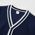 thumbnail image 5 of EnJoCho Boys Girls V Neck Cardigan Sweater Kids Button Down Knit School 𝖴niform Soft Cotton Warm Knitted Outerwear Pocket Cozy Pullover Fall Winter Wear Layering Piece, 5 of 8