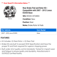 thumbnail image 2 of Rear Brake Pad and Rotor Kit - Compatible with 2007 - 2012 ES350 Base 2008 2009 2010 2011, 2 of 2