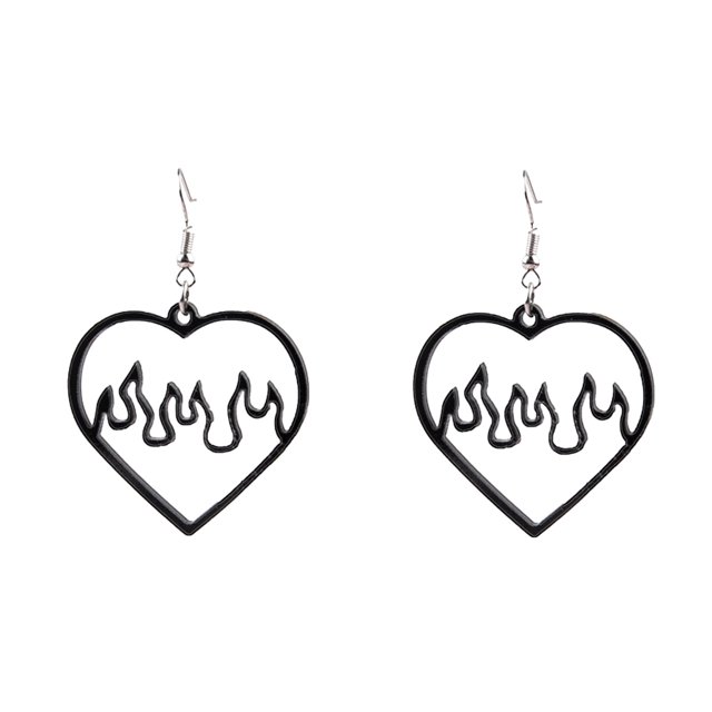 Acrílico Wansheng Pendientes Negro Colgante Pendientes de Mujeres Feliz Wansheng Festival Disfraz Joyería