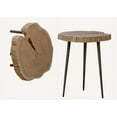 thumbnail image 2 of Natural Wood and Black Live Edge End or Side Table, 2 of 3
