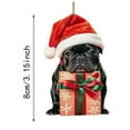 thumbnail image 3 of Dog Christmas Ornaments - French Bulldog Wear Santa Hat Ornaments for Christmas Tree Decorations, Dog Lover Gifts for Women Kids Puppy Pet Lovers, 3 of 6