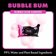 LiL DUDE Flushable Wipes, Extra Large Bubble Bum Wet Wipes, Bubble Gum Scent, 126 Count, 3 Pack