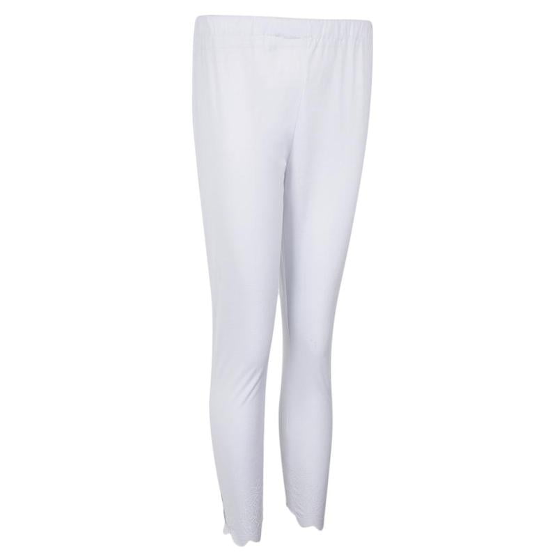 Women's Solid Capri Leggings Sports Yoga Running Fitness Pants Plus