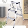 thumbnail image 4 of DOLITY 3 Step Herringbone Ladders Collapsible Heavy Duty Multipurpose Sturdy Wide Pedal, 4 of 9