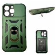 thumbnail image 3 of TopSave Camera Cover & Kickstand Shockproof Heavy Duty Protective with Magnetic Car Mount Holder Case For iPhone 14 Plus (6.7"), Green, 3 of 3