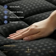 thumbnail image 6 of Twin XL Mattress Pad Quilted Fitted Mattress Protector Cooling Pillow Top Mattress Cover Breathable Fluffy Soft Mattress Topper with 8-21" Deep Pocket, Black, 6 of 7