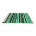 thumbnail image 2 of Ahgly Company Machine Washable Indoor Rectangle Solid Turquoise Blue Modern Area Rugs, 8' x 10', 2 of 4